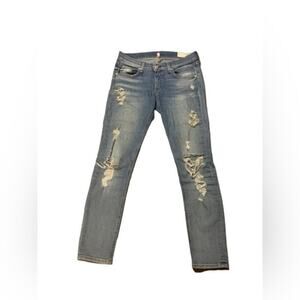 Rag & Bone Capri Jeans Distressed Casual Denim Size 26
